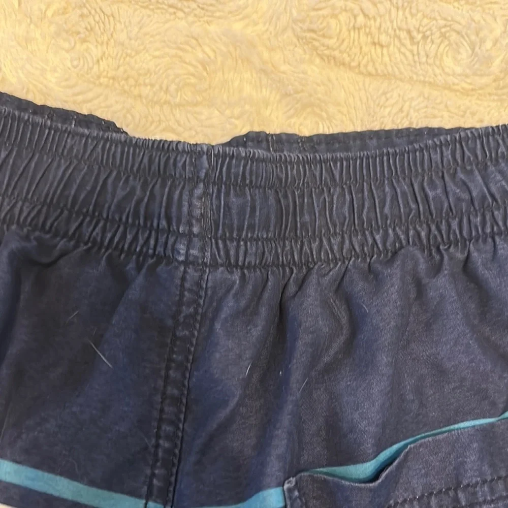 Old Navy Kids Swim Trunks - Navy Blue with Ocean Print 14/16 XL
